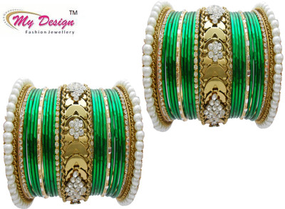 

My Design Alloy Gold-plated Chudas(Pack of 46), Multicolor