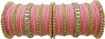 My Design Lac Gold-plated Chudas(Pack of 58), Multicolor