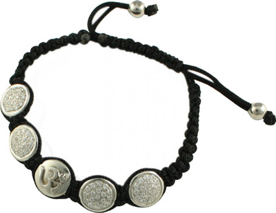 

Jewelslane Silver, Copper, Fabric Bracelet