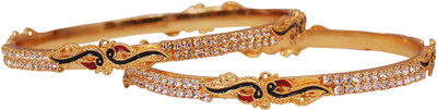 

Jewbang Alloy Gold-plated Bangle Set(Pack of 2), Multicolor