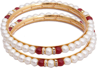 Classique Designer Jewellery Alloy Crystal Rhodium Bangle Set(Pack of 2) Classique Designer Jewellery Alloy Crystal Rhodium Bangle Set(Pack of 2)