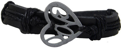 

Taj Pearl Leather Bracelet, Black
