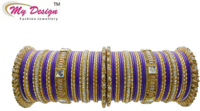 

My Design Lac Gold-plated Chudas(Pack of 66), Multicolor