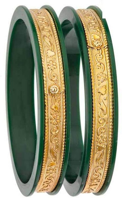 Ratnakar Acrylic Gold-plated Bangle Set(Pack of 2) Ratnakar Acrylic Gold-plated Bangle Set(Pack of 2)