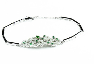 

Swank Silver Sterling Silver Sterling Silver Bracelet, Multicolor
