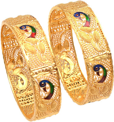 Jewar Mandi Metal Bangle Set(Pack of 2)