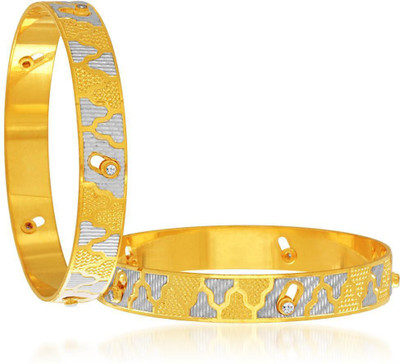 

Sukkhi Alloy Cubic Zirconia Gold-plated, Rhodium Bangle Set(Pack of 2, Gold;white