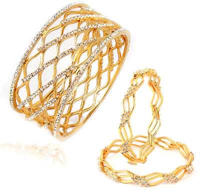 90% OFF on VK Jewels Alloy Cubic Zirconia Bangle Set(Pack of 3) 90% OFF on VK Jewels Alloy Cubic Zirconia Bangle Set(Pack of 3)