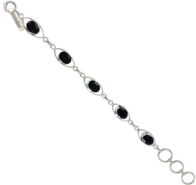 

V L Impex Alloy Silver Bracelet, Red