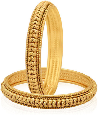 

Jewels Galaxy Alloy Bangle(Pack of 2), Gold