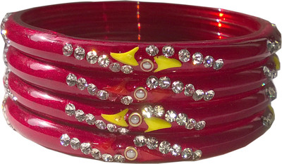 Mann Retails Glass Bangle Set(Pack of 4)