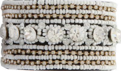 

Blueberry Metal Cuff, White