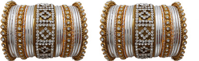 

My Design Alloy Gold-plated Bangle Set(Pack of 42), White