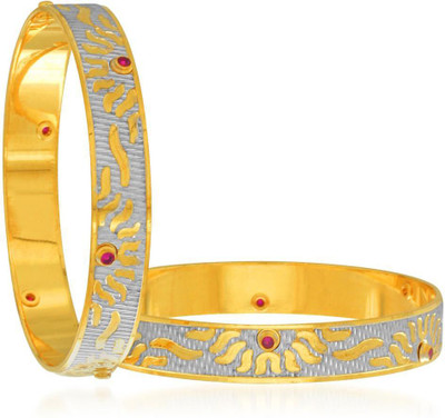 

Sukkhi Alloy Gold-plated, Rhodium Bangle Set(Pack of 2, Gold;white