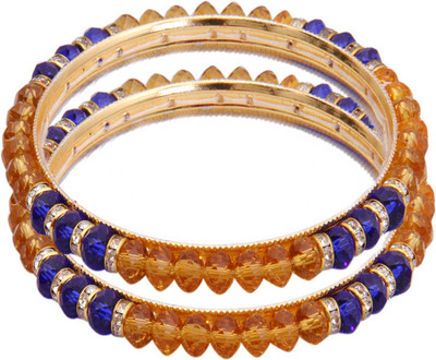 Classique Designer Jewellery Alloy Crystal Rhodium Bangle Set(Pack of 2) Classique Designer Jewellery Alloy Crystal Rhodium Bangle Set(Pack of 2)