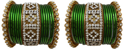 

My Design Alloy Gold-plated Bangle Set(Pack of 30), Green