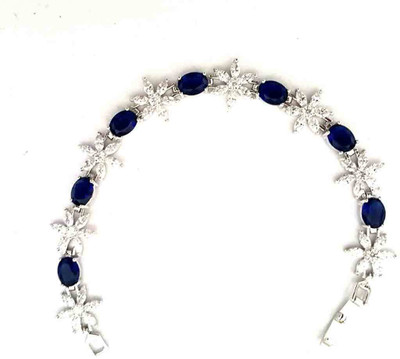 

Mehrunnisa Metal Bracelet, White;blue