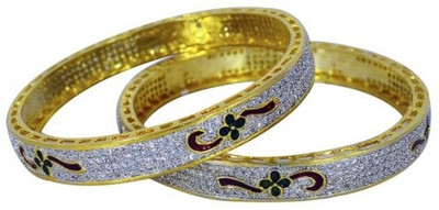 55% OFF on Affinity Alloy Cubic Zirconia Gold-plated Bangle Set(Pack of 2) 55% OFF on Affinity Alloy Cubic Zirconia Gold-plated Bangle Set(Pack of 2)