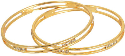 

HKJ Metal Bangle Set(Pack of 2), Gold