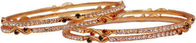 

Jewbang Alloy Gold-plated Bangle Set(Pack of 4), Multicolor