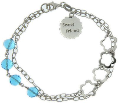 

Arezzo Sterling Silver Rhodium Charm Bracelet