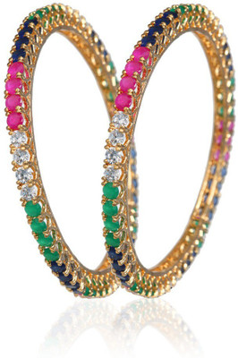 YouBella Alloy Cubic Zirconia Bangle Set(Pack of 2)