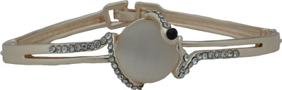 

High Trendz Alloy Cubic Zirconia Gold-plated Bangle, Multicolor