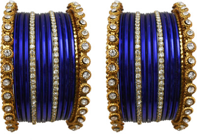 

My Design Alloy Gold-plated Bangle Set(Pack of 26), Blue