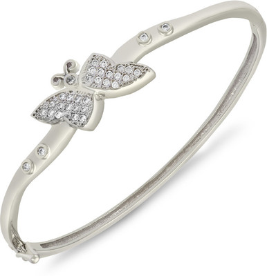 47% OFF on Mahi Brass, Alloy Cubic Zirconia Rhodium Bracelet