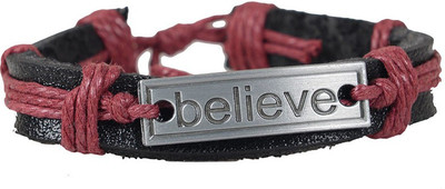 

Taj Pearl Leather Bracelet, Black