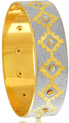 

Sukkhi Alloy Cubic Zirconia Gold-plated, Rhodium Bangle, Gold;white