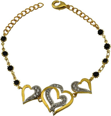 

High Trendz Alloy Cubic Zirconia Gold-plated Bracelet