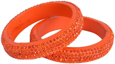 

Shreeng Lac Bangle Set(Pack of 2), Orange
