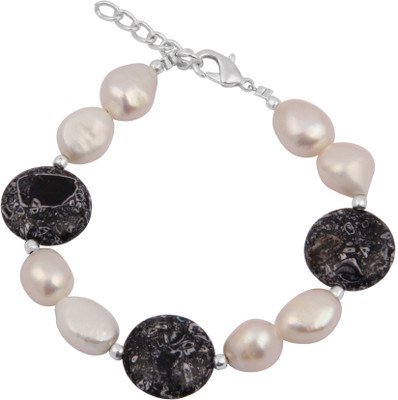 

Pearlz Ocean Alloy Bracelet, Black;white