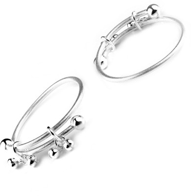

Arisidh Sterling Silver Rhodium Kada(Pack of 2)