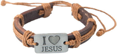 

Taj Pearl Leather Bracelet, Brown
