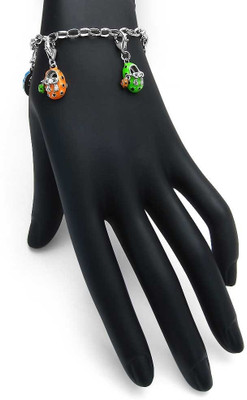 60% OFF on Johareez Sterling Silver Charm Bracelet