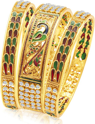 

Sukkhi Alloy Gold-plated Bangle(Pack of 3