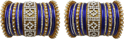 

My Design Alloy Gold-plated Bangle Set(Pack of 42), Blue