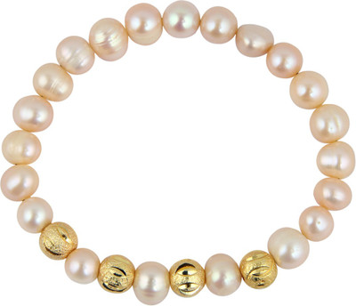 

Pearlz Ocean Alloy Pearl Gold-plated Bracelet, Orange