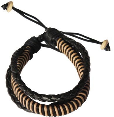 

Rich & Famous Leather Bracelet, Yellow;black