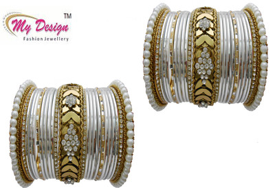 

My Design Alloy Gold-plated Chudas(Pack of 46), Multicolor