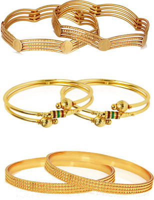 ZENEME Alloy Bangle Set(Pack of 6)