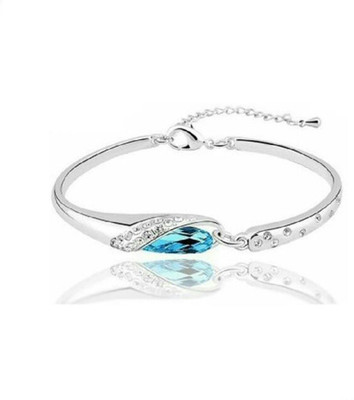 

University Trendz Alloy Rhodium Bracelet, Blue
