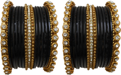 

My Design Alloy Gold-plated Bangle Set(Pack of 30), Black