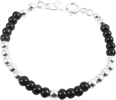 

Elotic Silver Beads Bracelet, Black