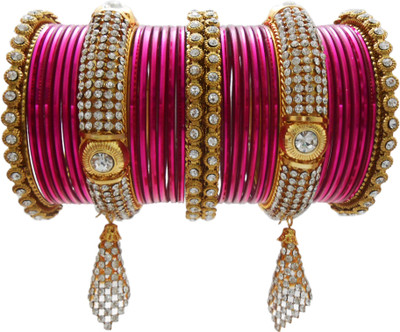 

My Design Alloy Gold-plated Bangle Set(Pack of 30), Multicolor