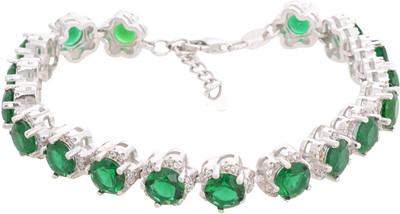 59% OFF on Angel Sterling Silver Zircon, Emerald Rhodium Bracelet 59% OFF on Angel Sterling Silver Zircon, Emerald Rhodium Bracelet