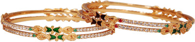 

Jewbang Alloy Gold-plated Bangle Set(Pack of 4), Multicolor