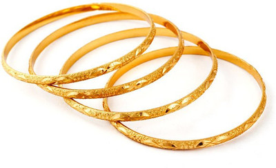 57% OFF on Ethnic Jewels Brass Yellow Gold Bangle Set(Pack of 4) 57% OFF on Ethnic Jewels Brass Yellow Gold Bangle Set(Pack of 4)